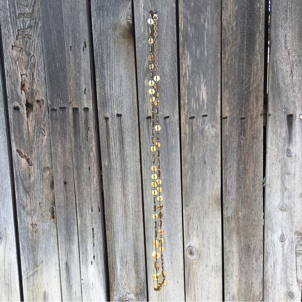 Chico’s Gold Tone Disk Coin Necklace - Picture 6 of 10